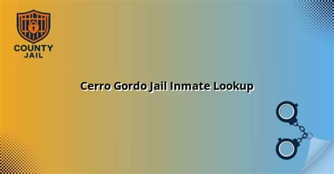 Breaking: Latest Update on Cerro Gordo Sheriff Inmate Cases Revealed