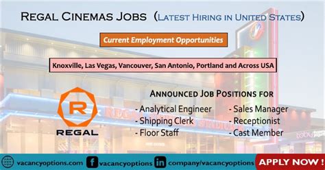 Regal Cinemas Jobs: Opportunities Revealed