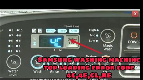 Samsung Washer Error Code 4C: Quick Fix Guide