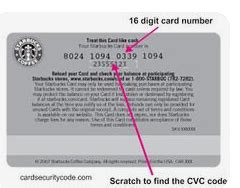 Starbucks Gift Card Security Code Revealed