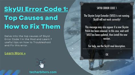 SkyUI Error Code 1: Quick Fix Guide
